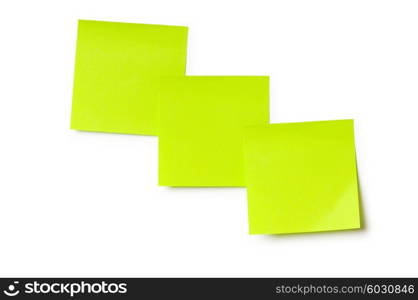 Reminder notes isolated on the white background