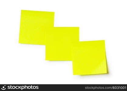 Reminder notes isolated on the white background