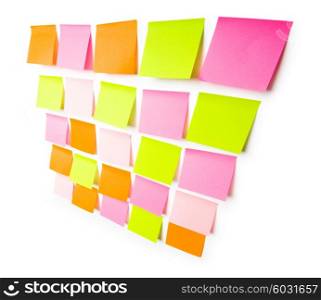 Reminder notes isolated on the white background