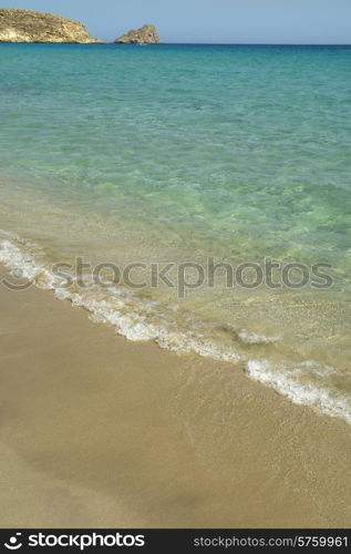remote beach of kerokampos in the south of crete, lybian sea, greece
