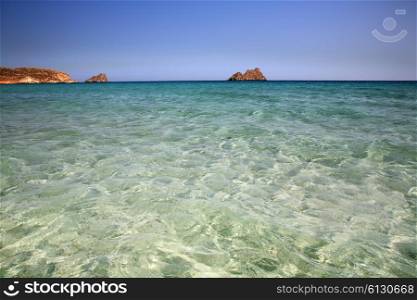 remote beach of kerokampos in the south of crete, lybian sea, greece
