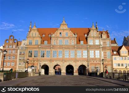 Renaissance Green Gate (Polish: Zielona Brama) in the city of Gdansk, Poland