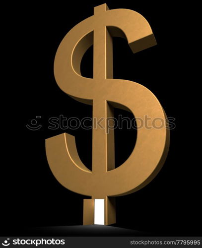 render of a dollar symbol with an open door at the base.