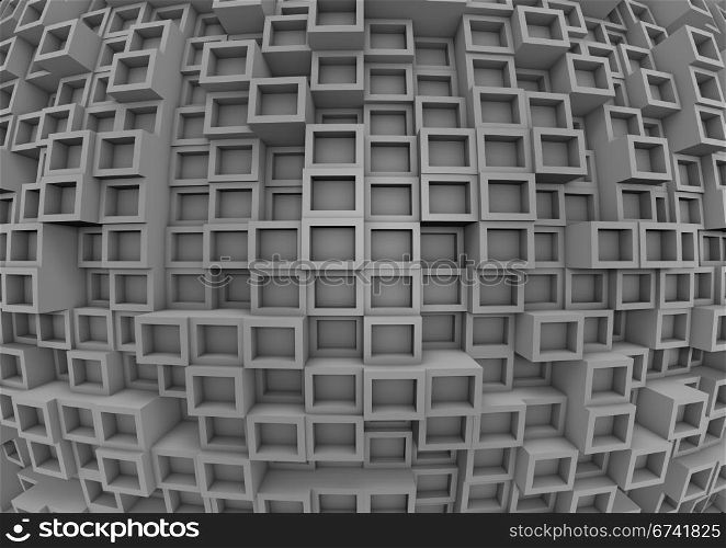 render of an abstract cube wall