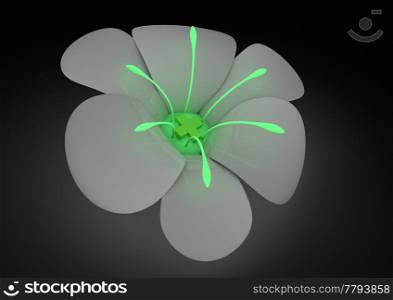 render of an abstract flower with a medical cross in the middle