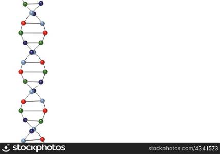 Render of DNA isolated on white background