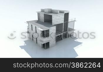 Rendering of a modern house