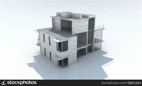 Rendering of a modern house