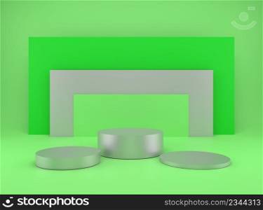 rendering studio with geometric shapes, podium on the floor. Platforms for product presentation, mock up background.. 3d rendering studio with geometric shapes, podium on the floor. Platforms for product presentation, mock up background.