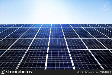 Renewable, alternative solar energy, sun-power plant