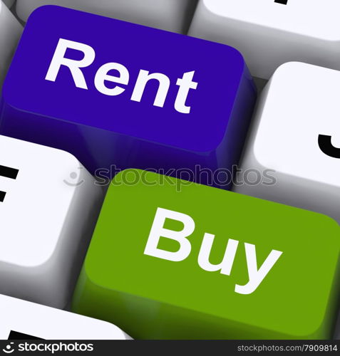 Rent And Buy Keys Showing House And Home . Rent And Buy Keys Show House Purchase Or Rental