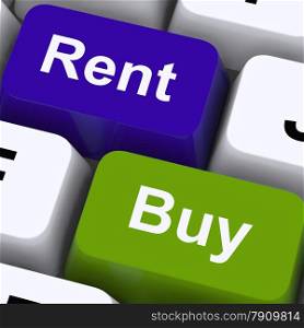 Rent And Buy Keys Showing House And Home . Rent And Buy Keys Show House Purchase Or Rental