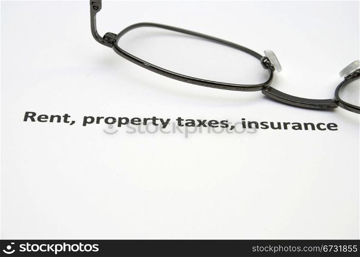 Rent property and taxes