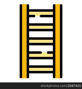 Repair ladder icon. Outline repair ladder vector icon color flat isolated. Repair ladder icon color outline vector