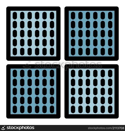 Repair paving icon. Outline repair paving vector icon color flat isolated. Repair paving icon color outline vector
