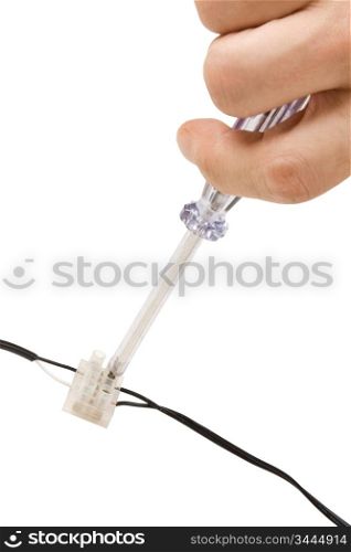 Repair wiring isolated on a white background