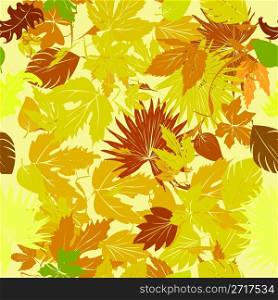 Repeating pattern with leaf silhouettes