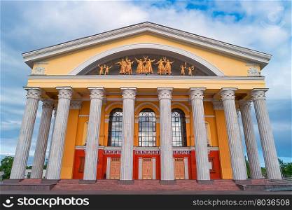 Republic of Karelia Musical Theater, Petrozavodsk, Russia. Most beautiful and famous building in Petrozavodsk.