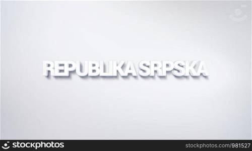 Republika Srpska, text design. calligraphy. Typography poster. Usable as Wallpaper background