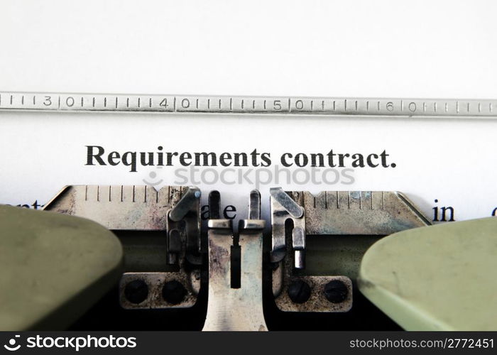 Requirement contract