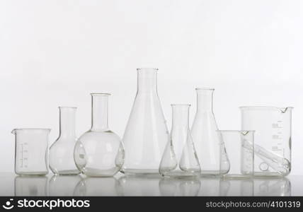 Research lab assorted glassware
