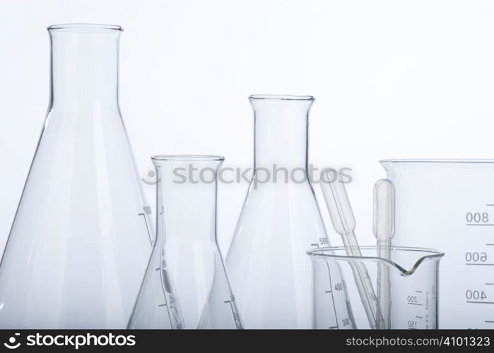 Research lab assorted glassware