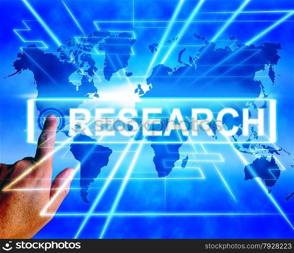 Research Map Displaying Internet Researcher or Researched Analyzing