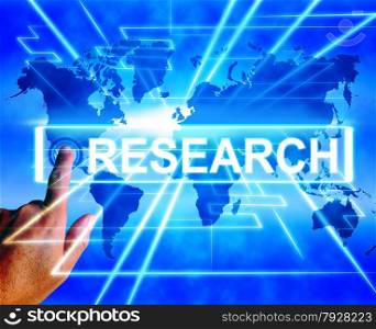 Research Map Displaying Internet Researcher or Researched Analyzing