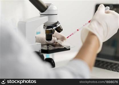researcher female lab. Resolution and high quality beautiful photo. researcher female lab. High quality beautiful photo concept