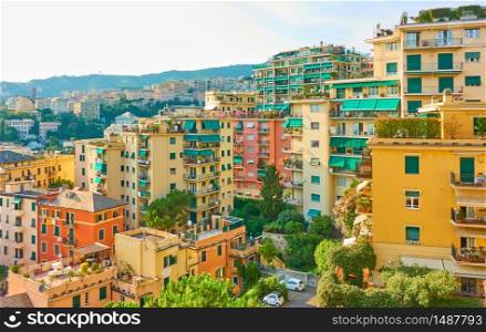 Residential buildings in Genoa, Genova, Italy