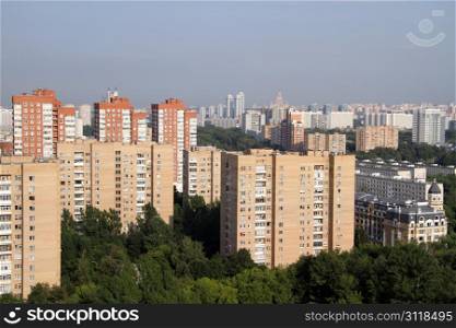 Residential district in the west part of Moscow, Russia