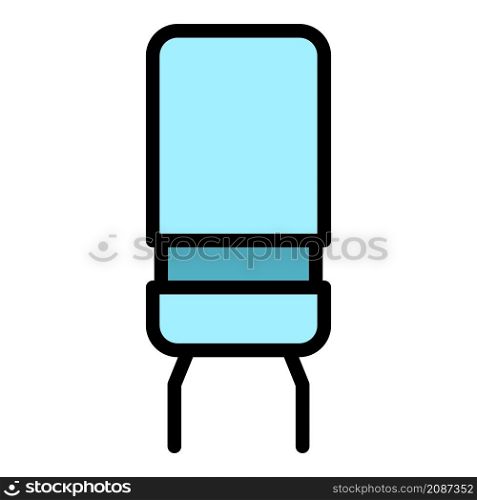 Resistor component icon. Outline resistor component vector icon color flat isolated. Resistor component icon color outline vector