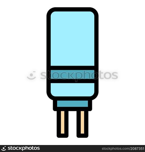Resistor icon. Outline resistor vector icon color flat isolated. Resistor icon color outline vector