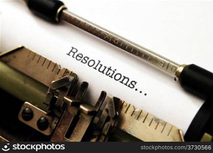 Resolutions on typewriter