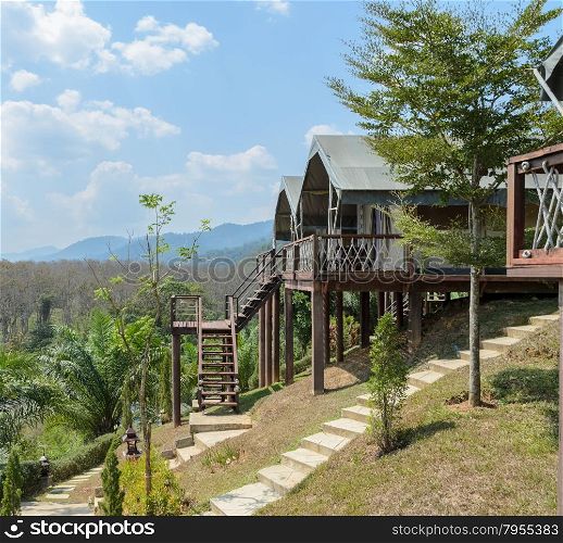 Resort house on the mountain in Thailand