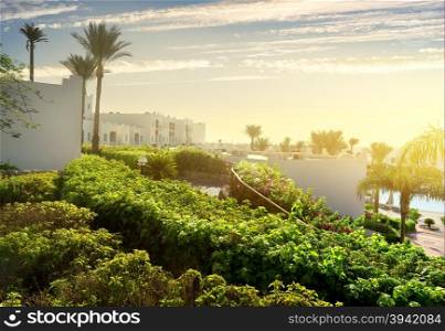 Resort in Sharm el Sheikh at sunrise