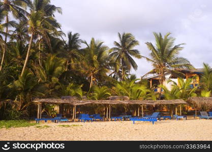 Resort in Sri Lanka at sunset