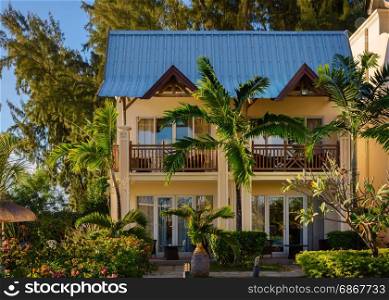 Resort with apartment in Colonial style typical of Mauritius.