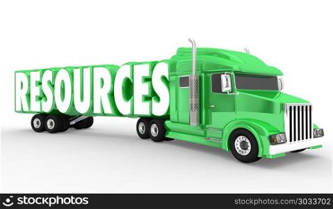 Resources Truck Hauling Products Natural Foods Ingredients Fuels 3d Illustration