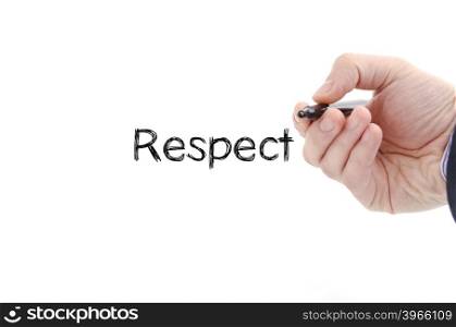Respect text concept isolated over white background