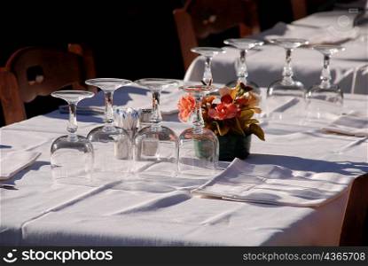 Restaurant dining table, Rome