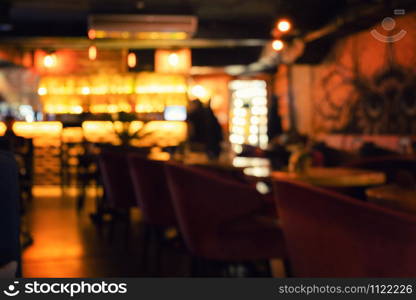 restaurant interior blurred background