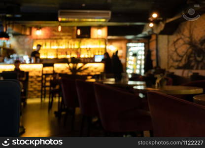 restaurant interior blurred background