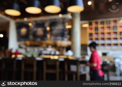 Restaurant with blur background