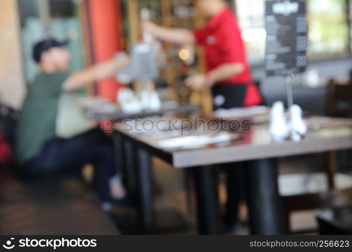 Restaurant with blur background