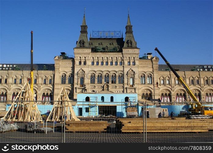 Restoration of GUM on the Red Square, Moscow