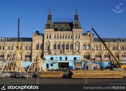 Restoration of GUM on the Red Square, Moscow
