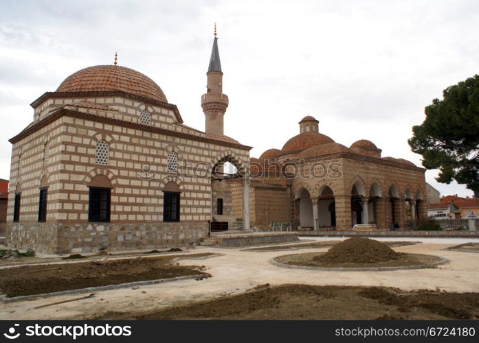 Restoration of oldmosque in Iznik, Turkey