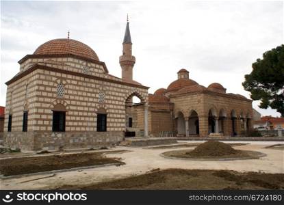 Restoration of oldmosque in Iznik, Turkey