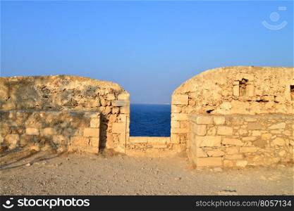Rethymno city Greece Fortezza fortress landmark architecture